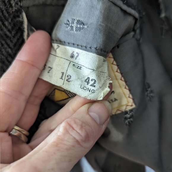 Vintage Eddie Bauer Harris Tweed Sport Coat Blazer Jacket 42 Long - Picture 7 of 13